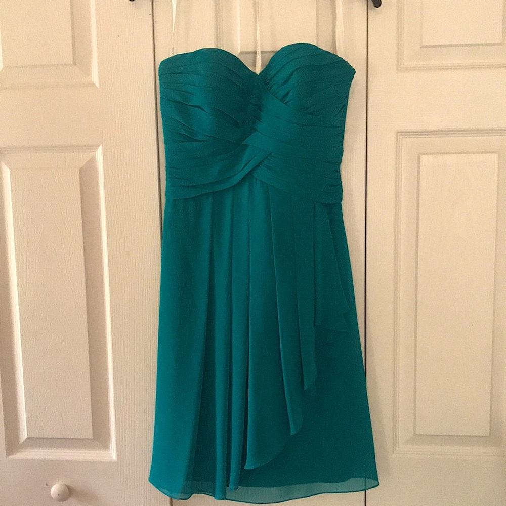 David’s bridal above knee bridesmaids dress oasis size 8